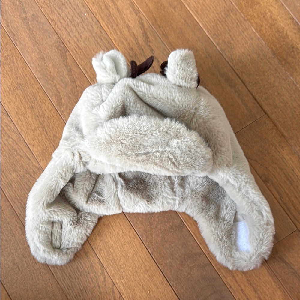 Faux fur winter moose hat toddler 2-4